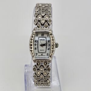 Gruen Women's Watch 18MM Gray Dial Gray Bracelet Band 6" New Battery